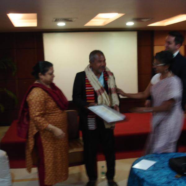 Feliitating the Chief Guest - Padma Shri Jadavji Payeng